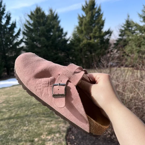 Birkenstocks x Stussy light pink mules clogs shoes Boston - Picture 9 of 11
